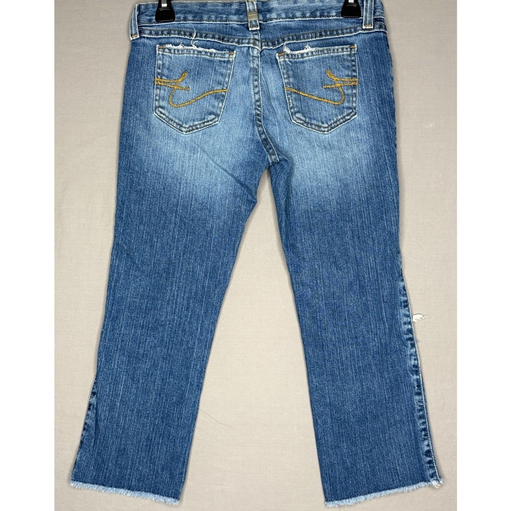 True Vintage y2k Tommy Jeans Distressed Capri Blue Jeans Size 3 Juniors - Picture 6 of 11